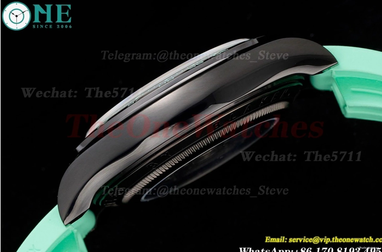 N6F Skeleton DLC Rubber 40mm Green RU DD4130 Dial Blaken On Daytona 0328